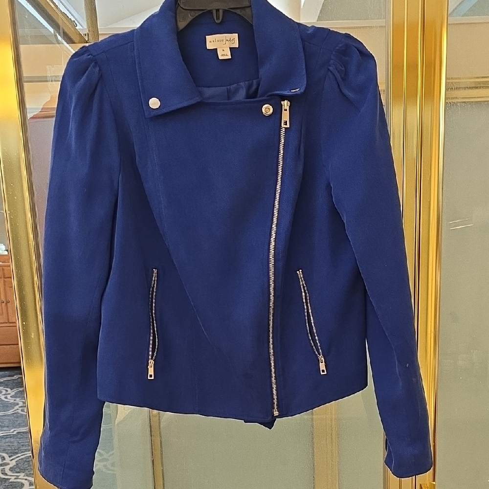 Maison Jules Blue Blazer Asymmetrical Design